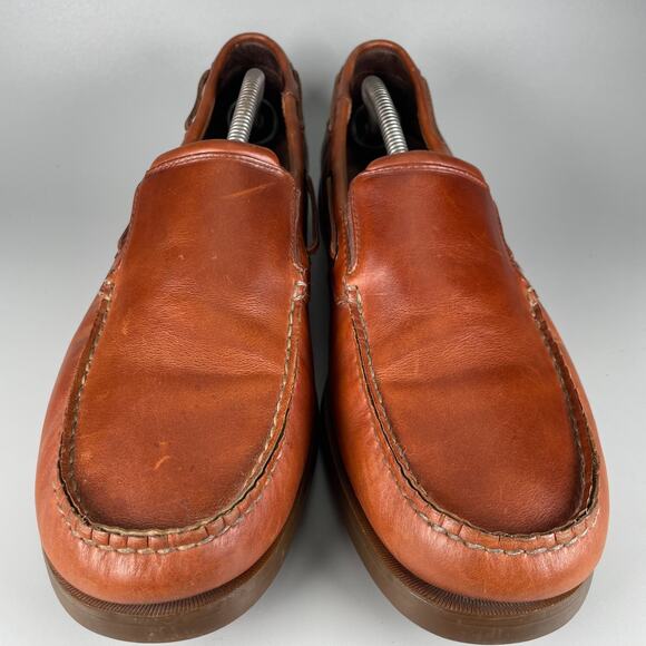 G.H. Bass & Co Seapoint Men\'s 12 M Brown Leather Slip On Casual Boat Shoe Casual main image 5
